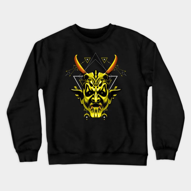 oni mask devil Crewneck Sweatshirt by SHINIGAMII